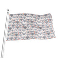 Watercolor Rat Pattern Print Flag