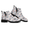 Watercolor Rat Pattern Print Flat Ankle Boots