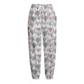 Watercolor Rat Pattern Print Fleece Lined Knit Pants