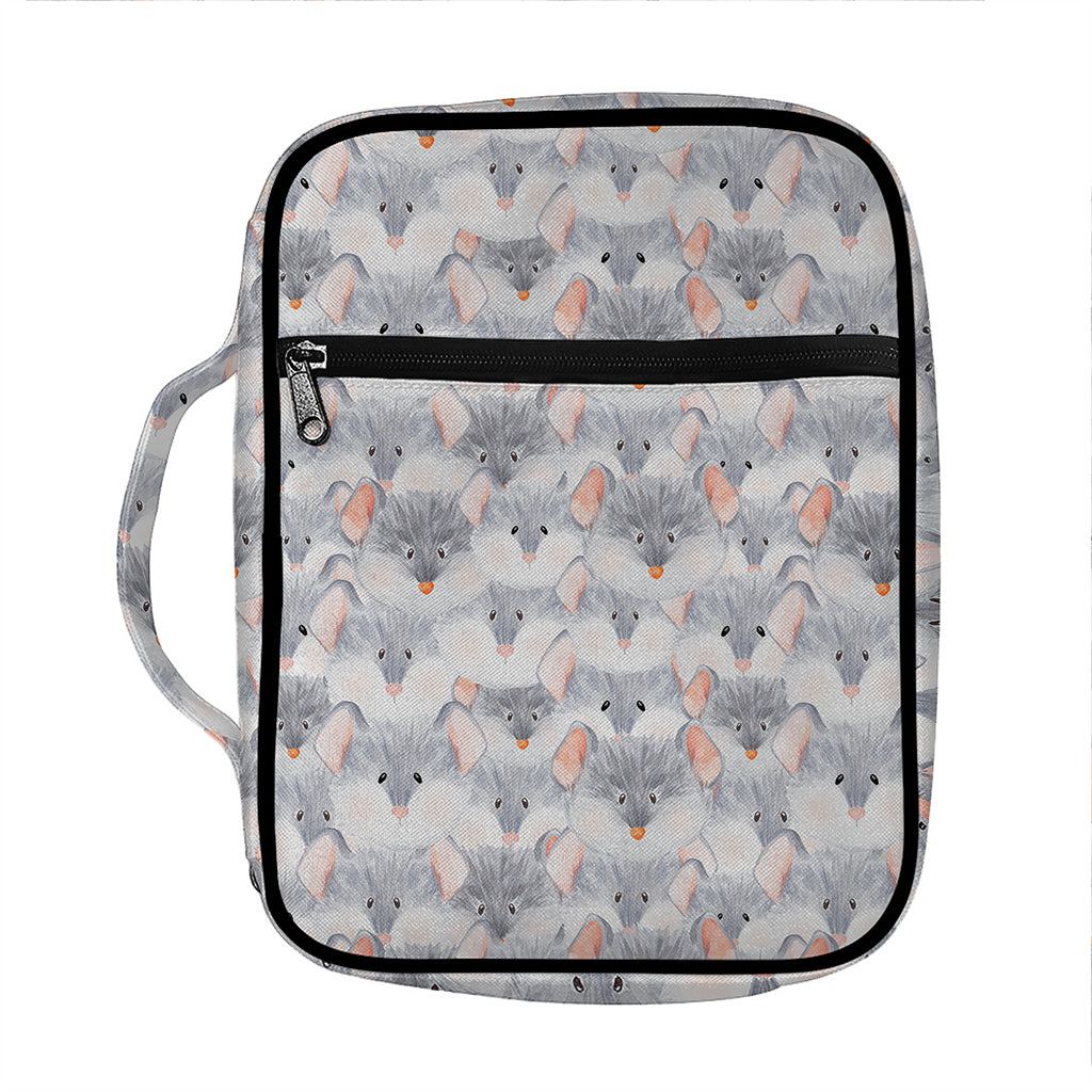 Watercolor Rat Pattern Print Front Pocket Bible Bag