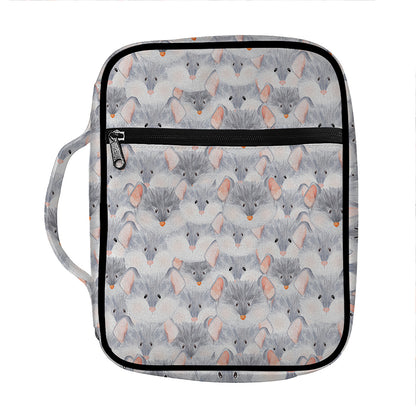Watercolor Rat Pattern Print Front Pocket Bible Bag