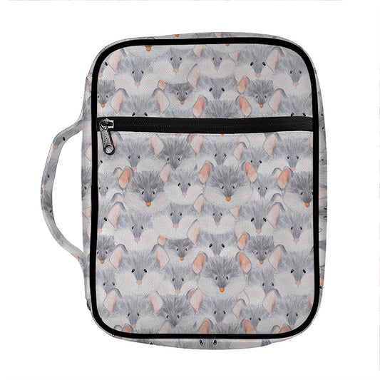Watercolor Rat Pattern Print Front Pocket Bible Bag