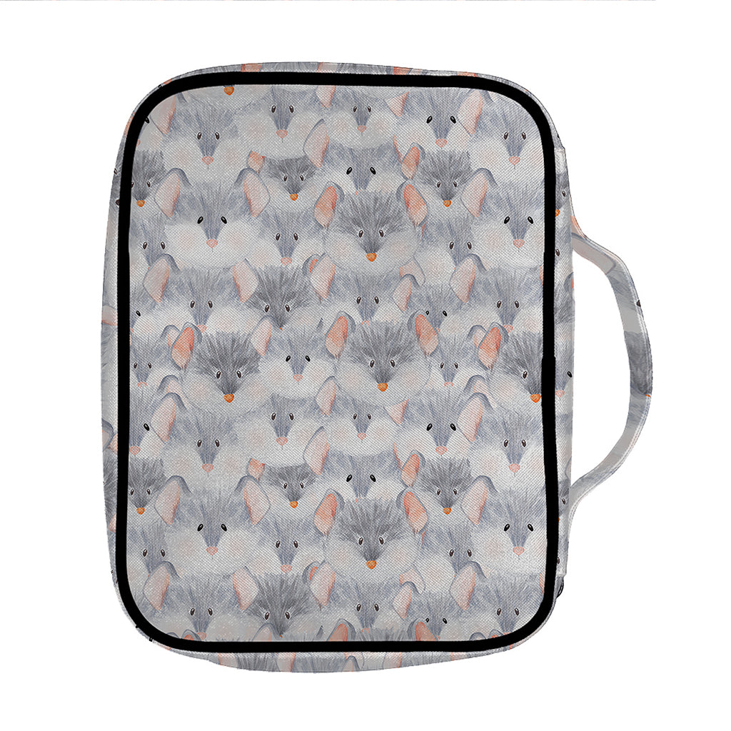 Watercolor Rat Pattern Print Front Pocket Bible Bag