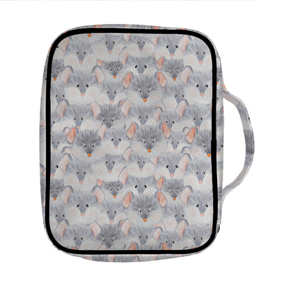 Watercolor Rat Pattern Print Front Pocket Bible Bag