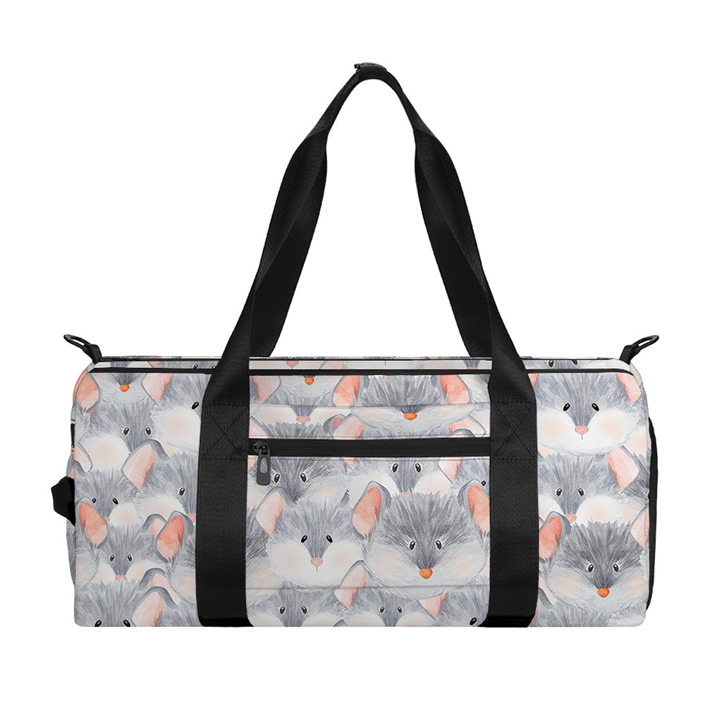 Watercolor Rat Pattern Print Gym Bag