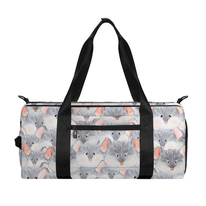 Watercolor Rat Pattern Print Gym Bag