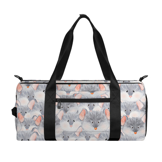 Watercolor Rat Pattern Print Gym Bag