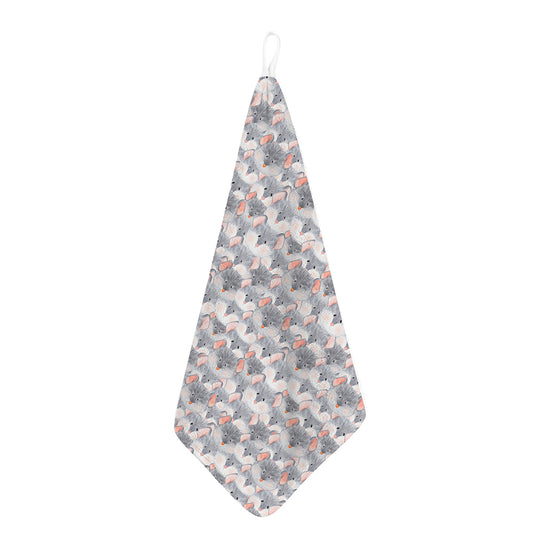 Watercolor Rat Pattern Print Hand Towel