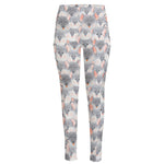 Watercolor Rat Pattern Print High-Waisted Pocket Leggings