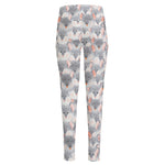 Watercolor Rat Pattern Print High-Waisted Pocket Leggings