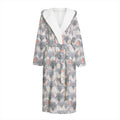 Watercolor Rat Pattern Print Hooded Bathrobe