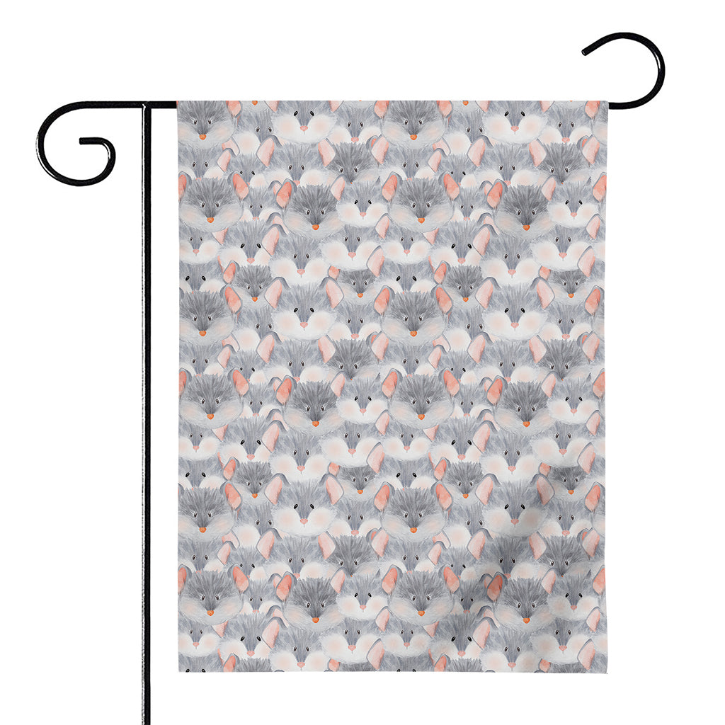 Watercolor Rat Pattern Print House Flag