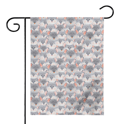 Watercolor Rat Pattern Print House Flag