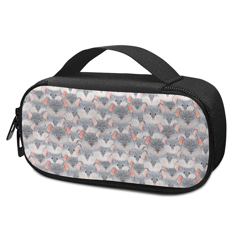Watercolor Rat Pattern Print Insulin Cooler Travel Case