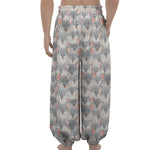 Watercolor Rat Pattern Print Lantern Pants
