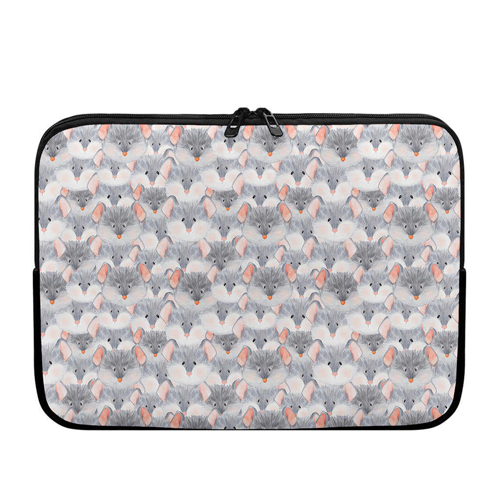 Watercolor Rat Pattern Print Laptop Sleeve