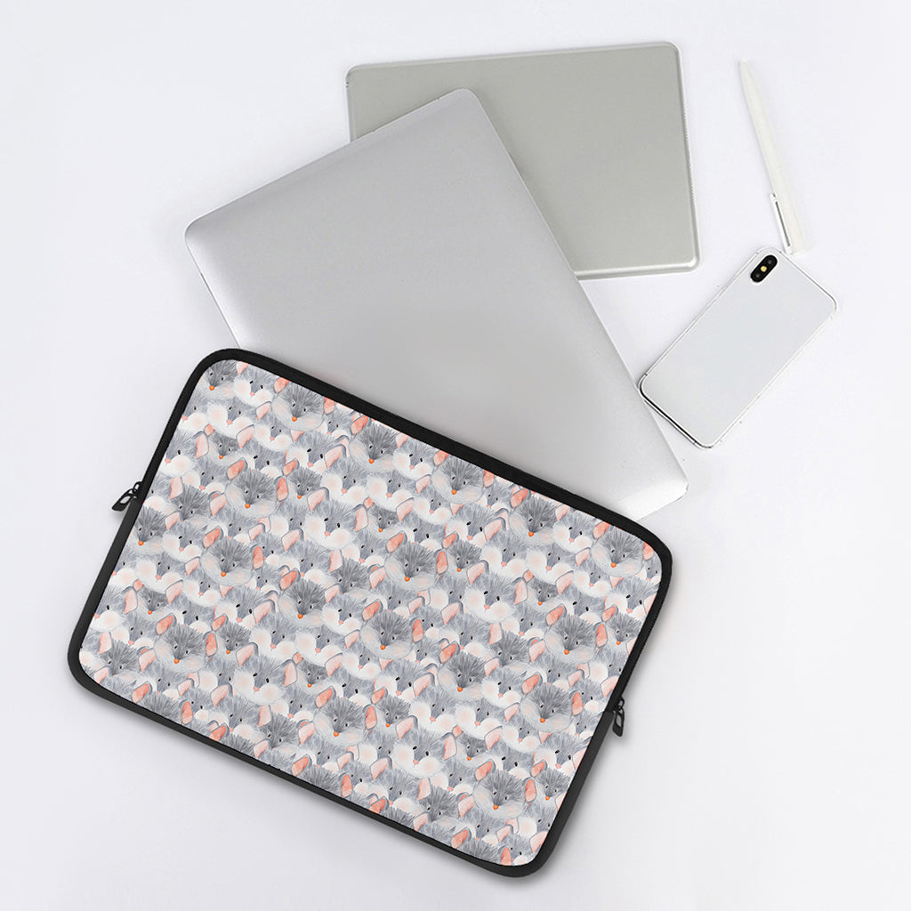 Watercolor Rat Pattern Print Laptop Sleeve