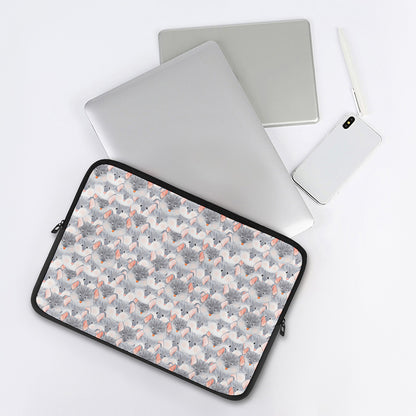 Watercolor Rat Pattern Print Laptop Sleeve