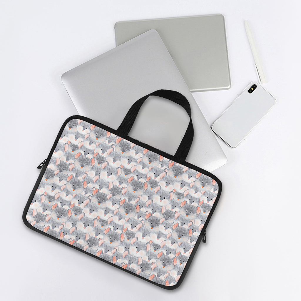 Watercolor Rat Pattern Print Laptop Sleeve With Handle
