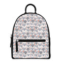 Watercolor Rat Pattern Print Leather Backpack