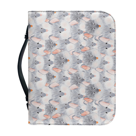 Watercolor Rat Pattern Print Leather Bible Cover