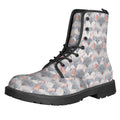 Watercolor Rat Pattern Print Lace-Up Boots