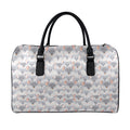 Watercolor Rat Pattern Print Leather Duffel Bag