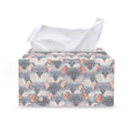 Watercolor Rat Pattern Print Leather Tissue Box Cover