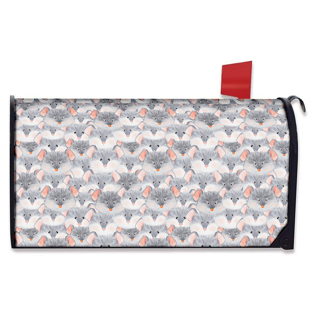 Watercolor Rat Pattern Print Mailbox Cover