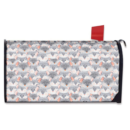 Watercolor Rat Pattern Print Mailbox Cover