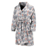 Watercolor Rat Pattern Print Men's Bathrobe