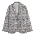 Watercolor Rat Pattern Print Men's Blazer