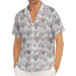 Watercolor Rat Pattern Print Men's Deep V-Neck Shirt