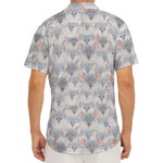 Watercolor Rat Pattern Print Men's Deep V-Neck Shirt