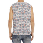 Watercolor Rat Pattern Print Men's Fitness Tank Top