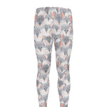 Watercolor Rat Pattern Print Men's leggings