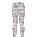 Watercolor Rat Pattern Print Men's leggings