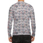Watercolor Rat Pattern Print Men's Long Sleeve Rash Guard