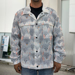 Watercolor Rat Pattern Print Men's Shirt Jacket