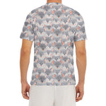 Watercolor Rat Pattern Print Men's Short Sleeve Rash Guard