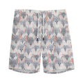 Watercolor Rat Pattern Print Men's Athletic Shorts