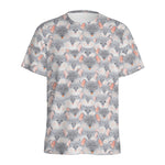 Watercolor Rat Pattern Print Men's Sports T-Shirt