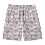 Watercolor Rat Pattern Print Men's Swim Trunks