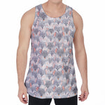 Watercolor Rat Pattern Print Men's Velvet Tank Top