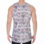 Watercolor Rat Pattern Print Men's Velvet Tank Top