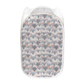 Watercolor Rat Pattern Print Mesh Laundry Hamper