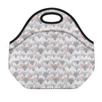 Watercolor Rat Pattern Print Neoprene Lunch Bag