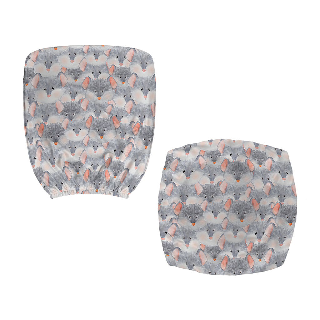 Watercolor Rat Pattern Print Office Chair Cover