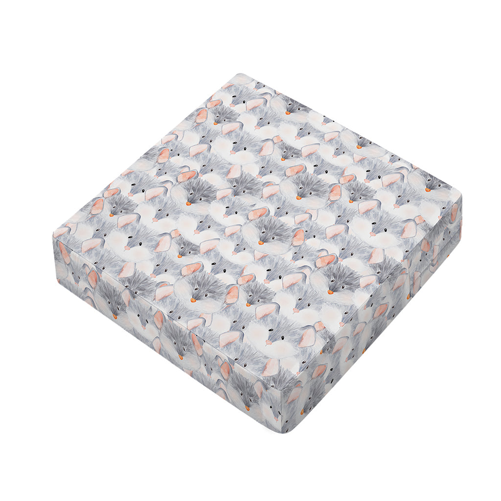 Watercolor Rat Pattern Print Outdoor Seat Cushion Cover