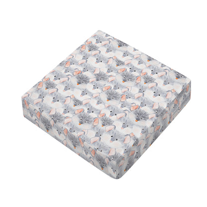 Watercolor Rat Pattern Print Outdoor Seat Cushion Cover